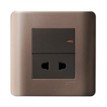 Ổ cắm đơn hai chấu + công tắc Zencelo