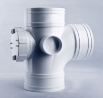 Tê cong 88º hai đầu âm có nắp kiểm tra lớn